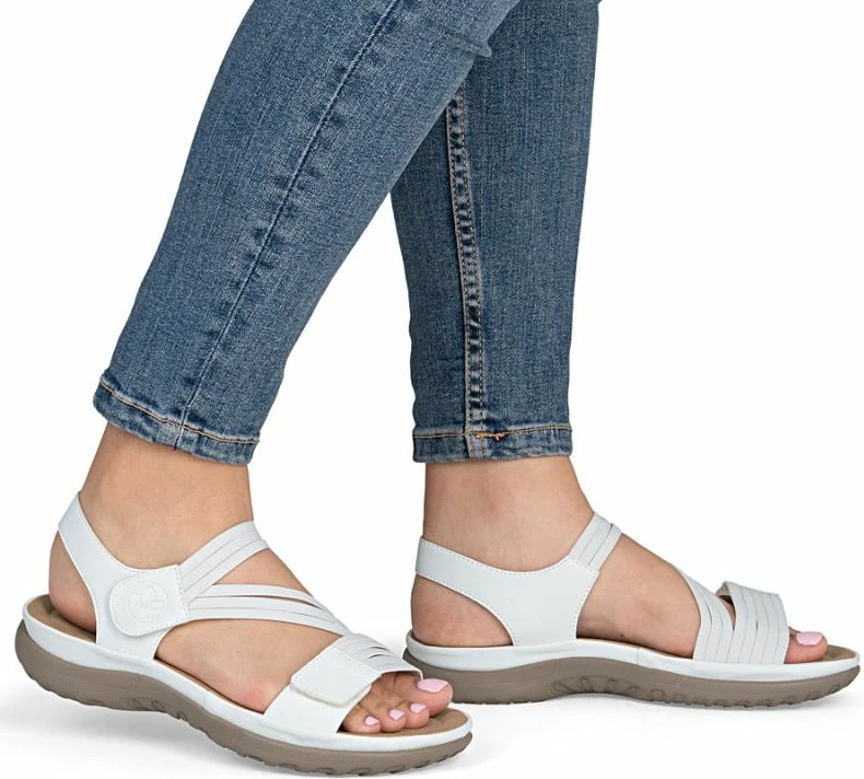 Sandale për femra Rieker 64870-81, të bardha