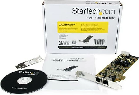Kartë rrjeti PCIe StarTech ST2000PEXPSE, Dual Port Gigabit Ethernet PoE/PSE