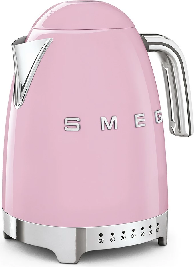 Ibrik elektrik SMEG KLF04PKEU, 1.7L, 2400W, 7 temperatura, rozë
