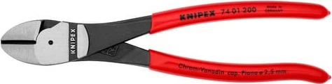Darë anësore Knipex 74 01 200, 200mm, dorezë plastike, kuqe