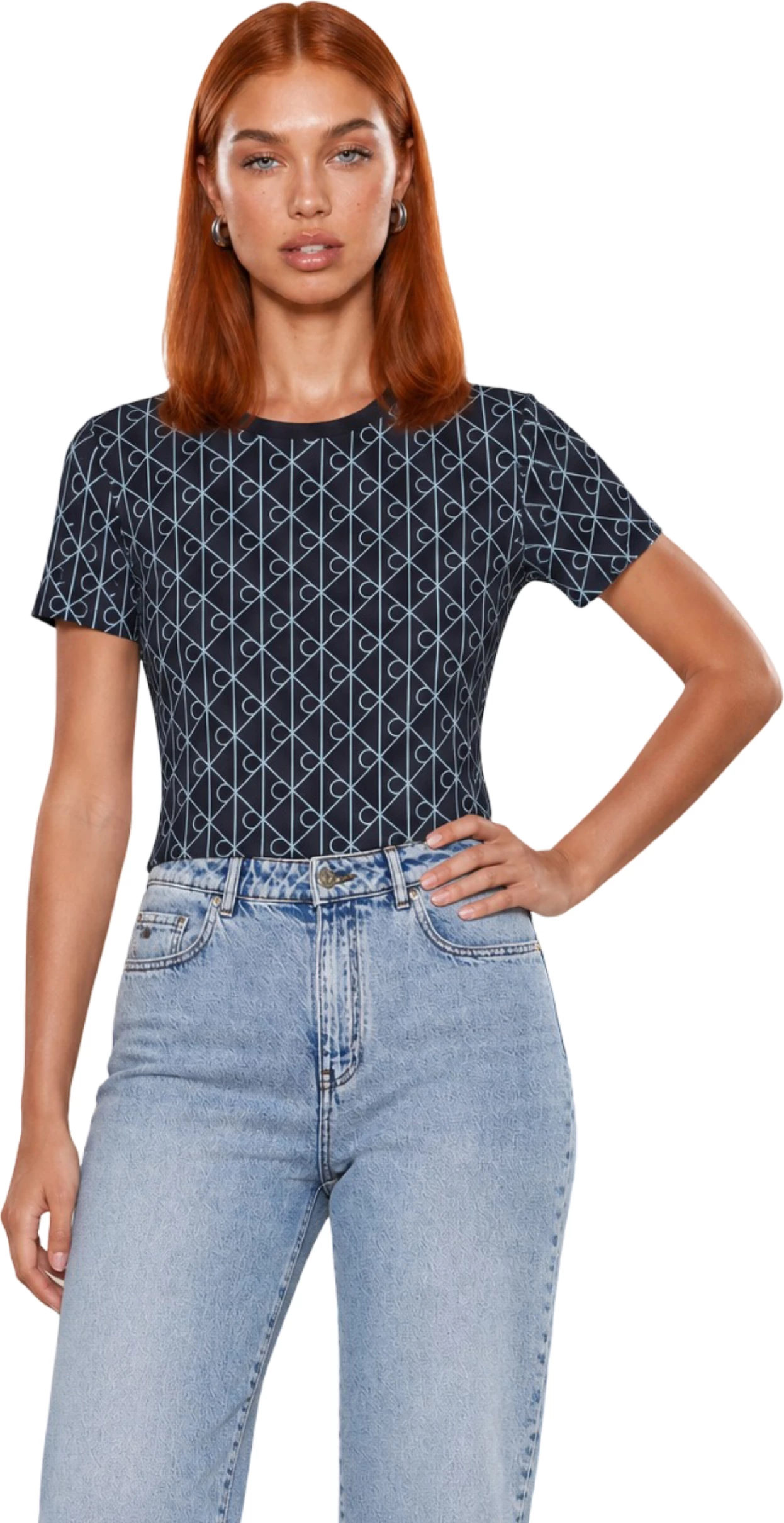 Maicë për femra Calvin Klein Jeans LV047G811G, e kaltër [Madhësia: M]