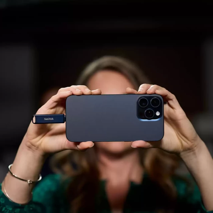 USB memorje SANDISK Phone Drive SDIXD0N-128G-GN6NE 128GB USB-C/Lightning, blu-gri, 1 copë