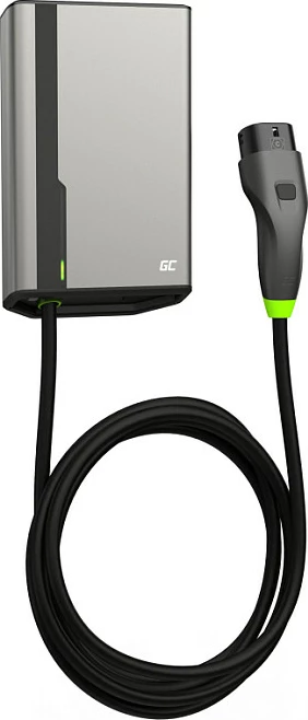 Stacion karikimi EV (Wallbox) Green Cell HabuDen EVGC021B2275, 22kW 32A, Type 2, kabllo 7.5m, NFC, WiFi/Bluetooth, gri