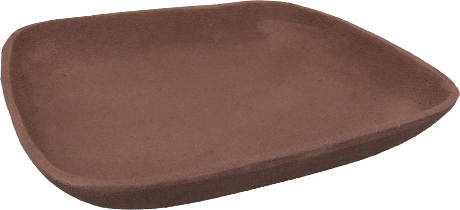 Tabaka dekorative NATHEN, alumin, ngjyrë terrakote, 27x27x5cm