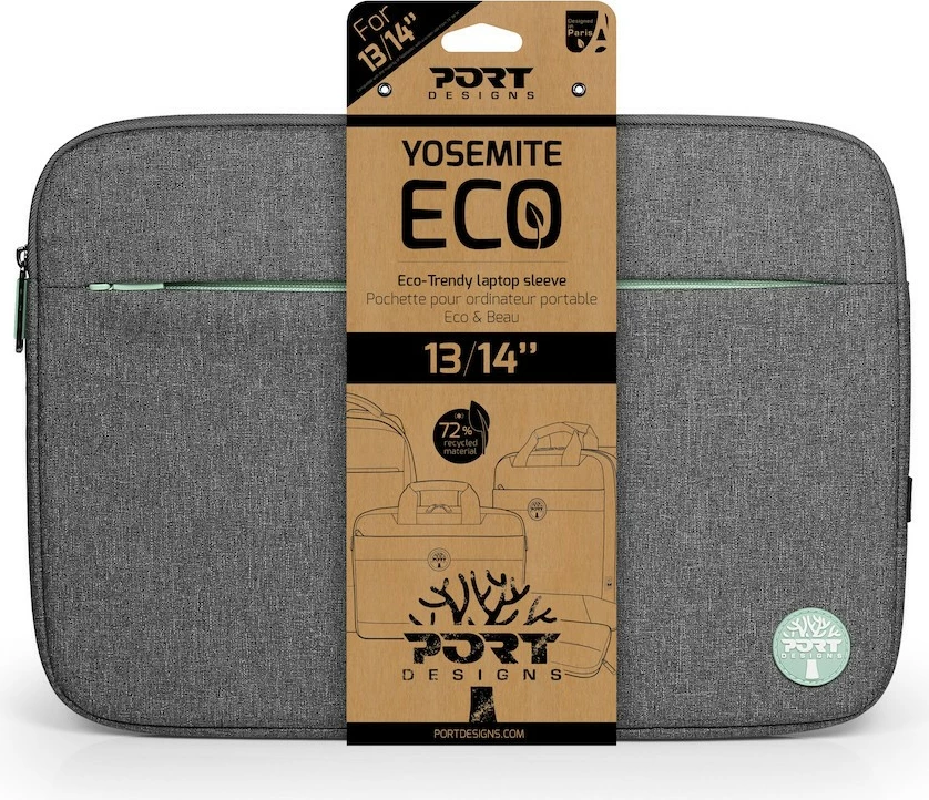 Mbështjellës laptopi PORT Designs Yosemite Eco Sleeve 13-14 inç, gri