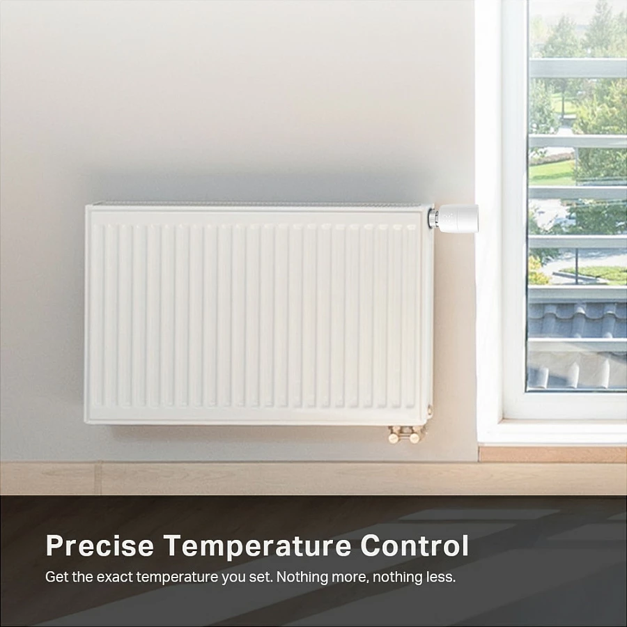 Valvul termostatike smart për radiator TP-Link Kasa, M30x1.5, 868 MHz, e bardhë