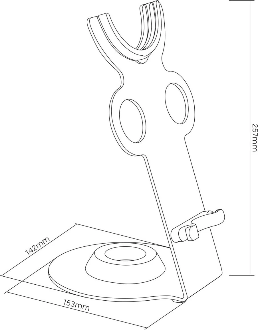 Mbajtëse Maclean MC-973 për tharëse flokësh Dyson Supersonic, e zezë