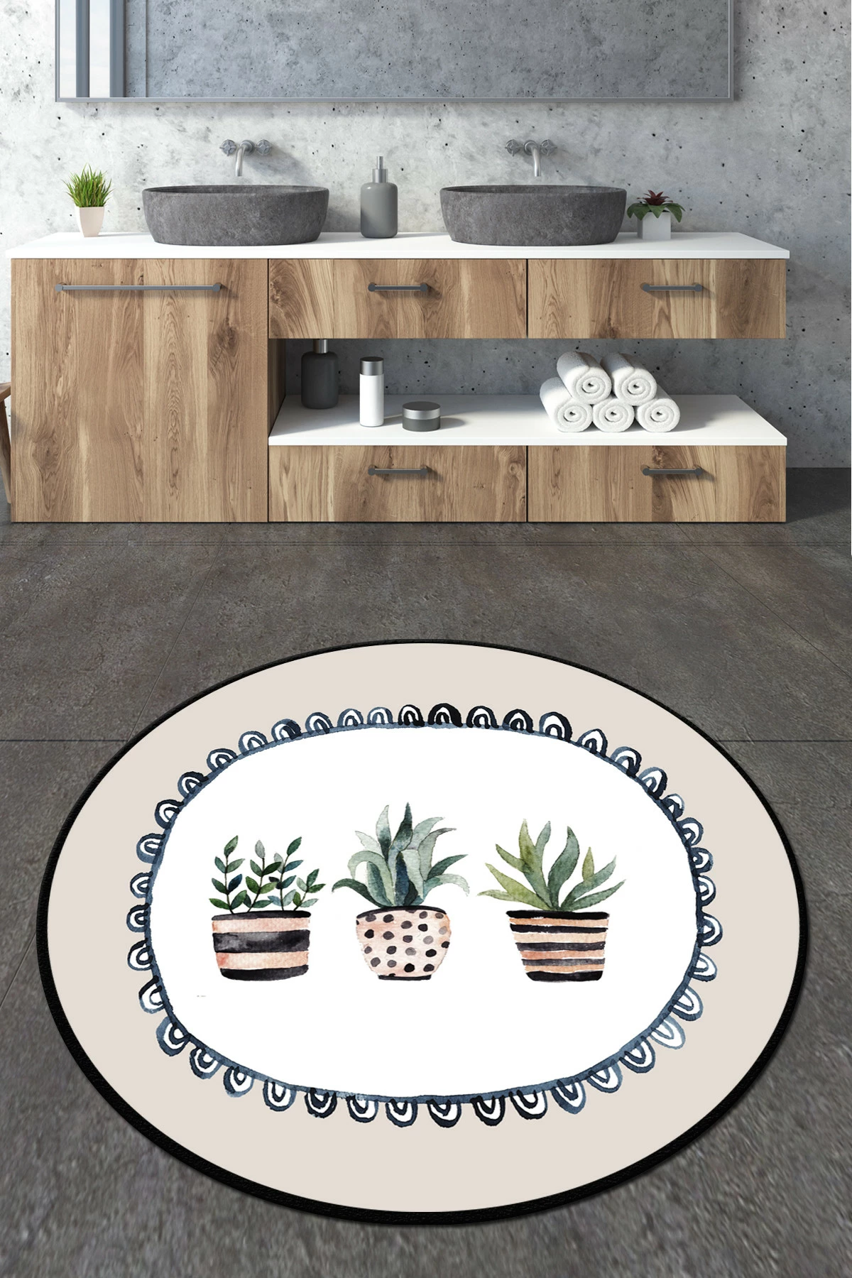 Tapet banjoje Mijölnir, rrethor, shumëngjyrësh, Guipure Circle Djt 200