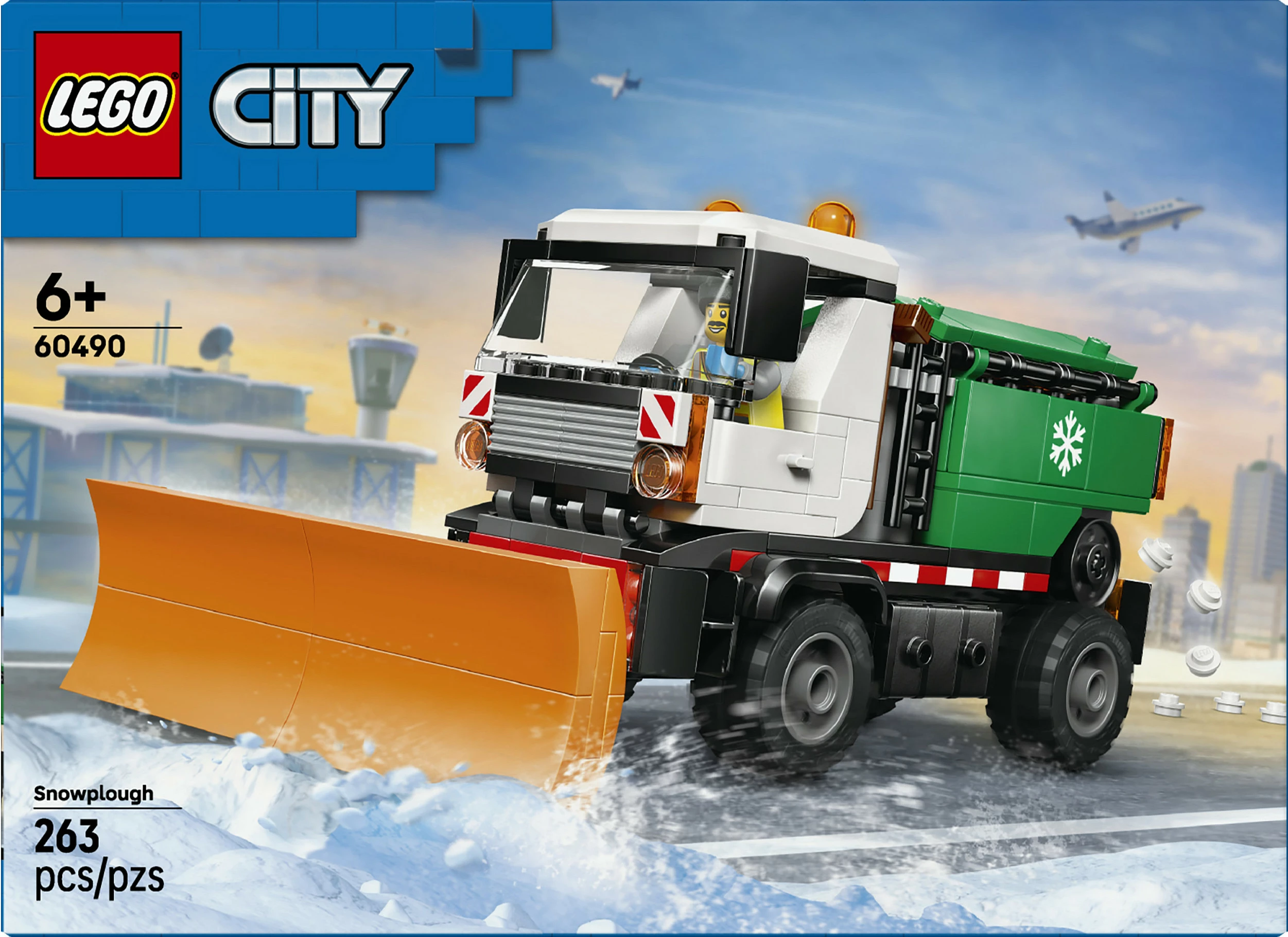 Set ndërtimi LEGO City Snowplough 60490, 263 copë, 6+, shumëngjyrësh