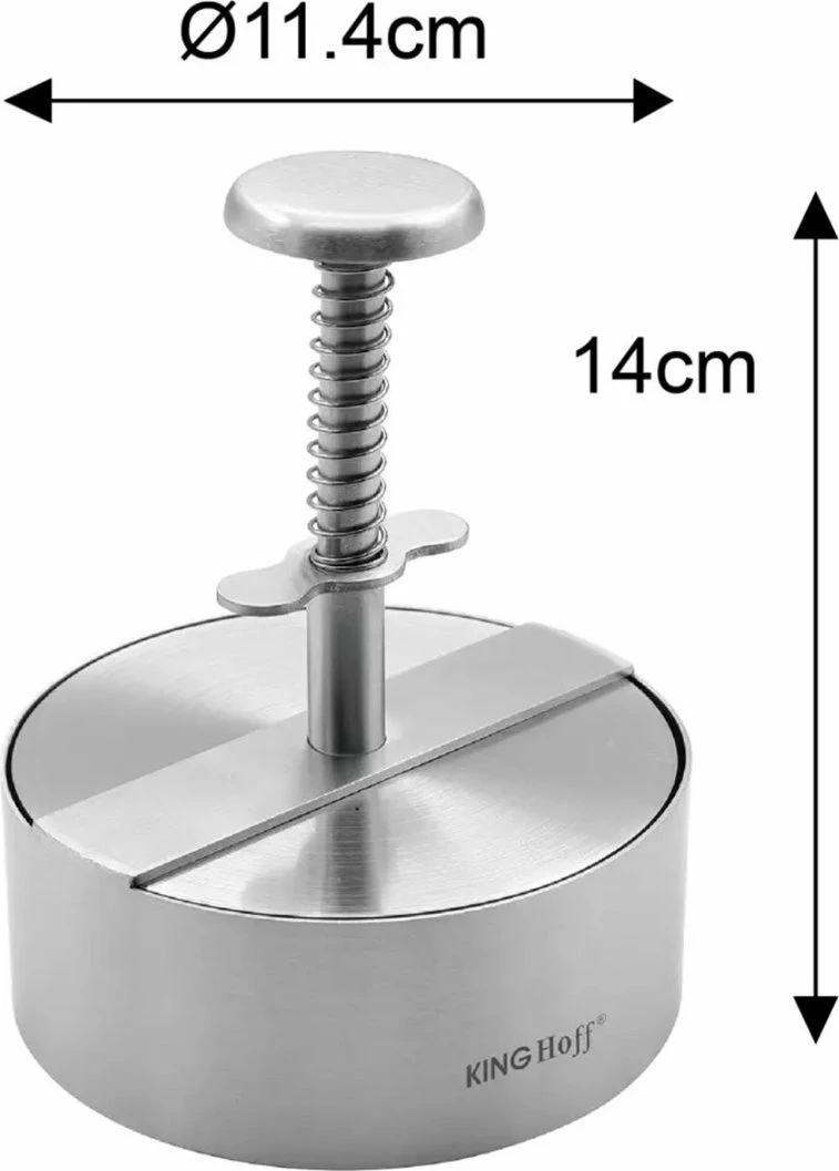 Formues për petë burgeri KingHoff KH-1879 inox, argjend