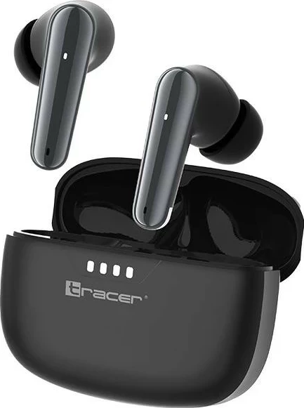 Kufje Tracer S2 Quad, True Wireless, Bluetooth 5.4, ANC, USB-C, të zeza