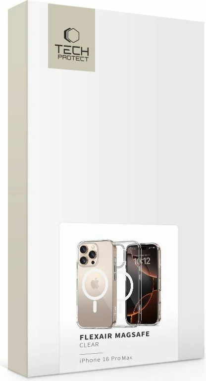 Mbështjellës Tech-Protect FlexAir MagSafe për iPhone 16 Pro Max, Transparent