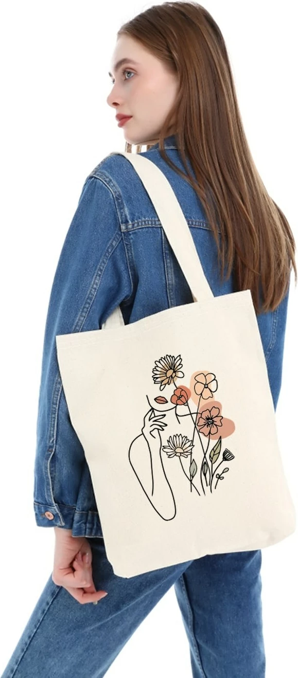 Çantë tote Zoozie Bags, krem, 1113