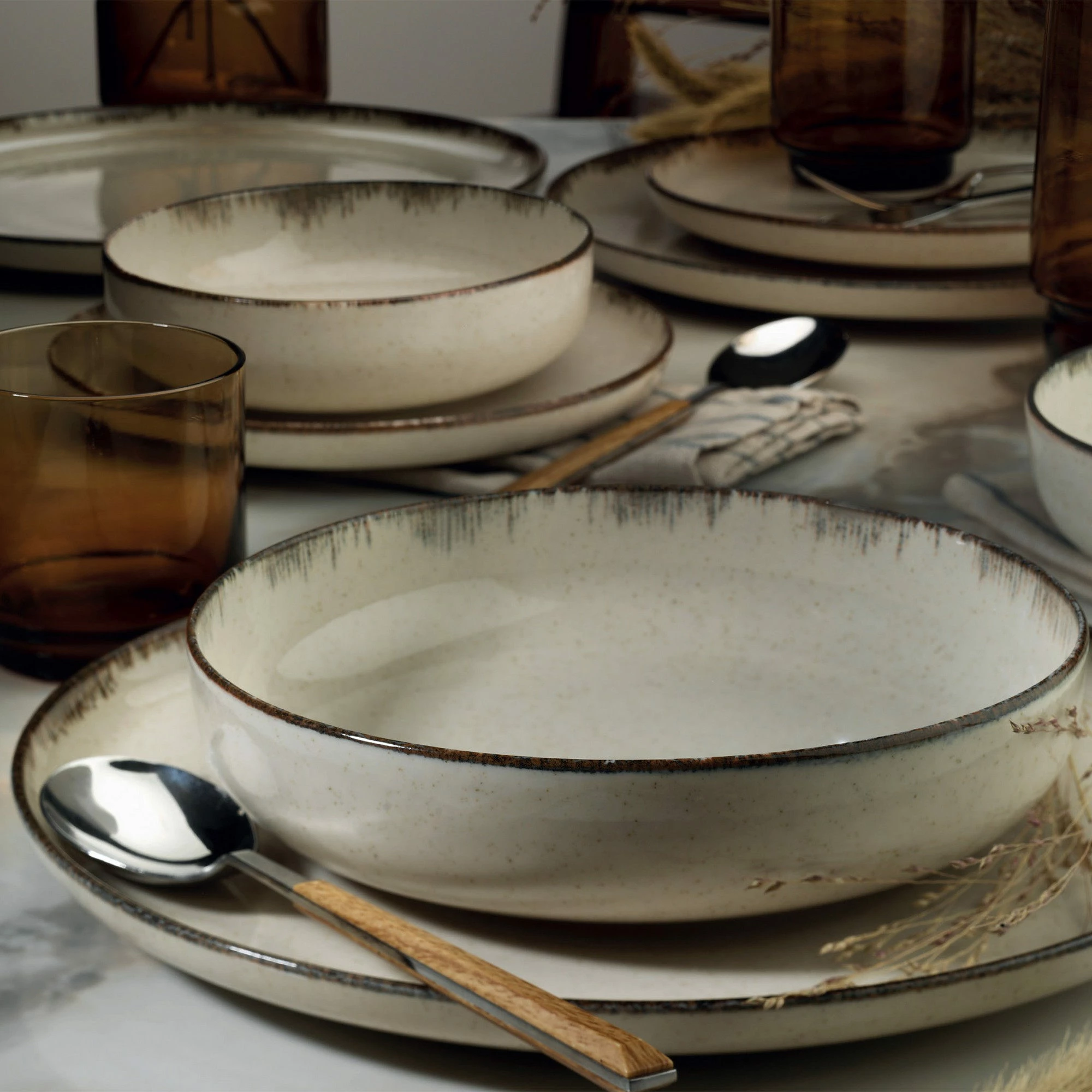 Set darke (18 pjesë), Hermia Concept, MOD18Y2730P02, ngjyrë kanellë