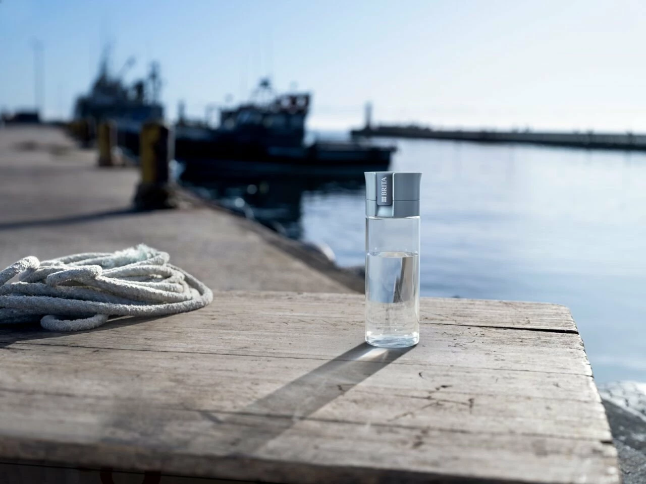 Shishe filtruese uji Brita Vital 600 ml + 5 disqe MicroDisc, blu pastel