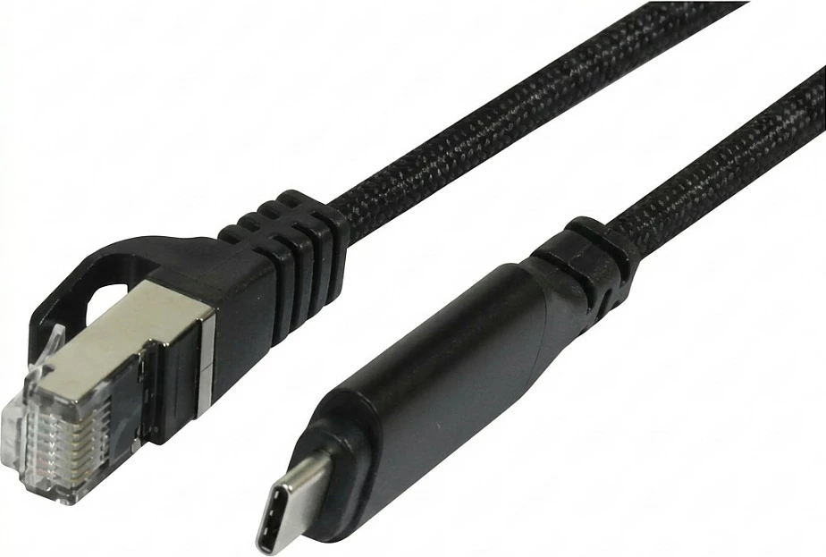 Kabllo adapter USB-C në RJ45 Synergy21, 3m, USB 3.2, e zezë