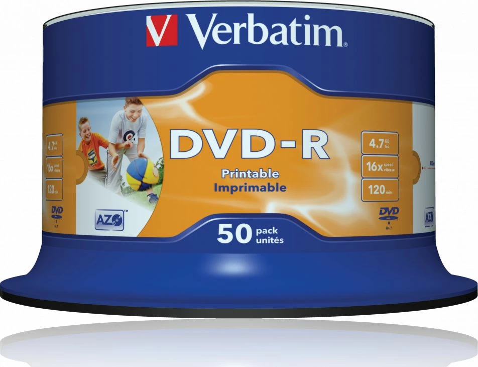DVD-R Verbatim 43533 4.7 GB 16x Inkjet Printable 50 copë