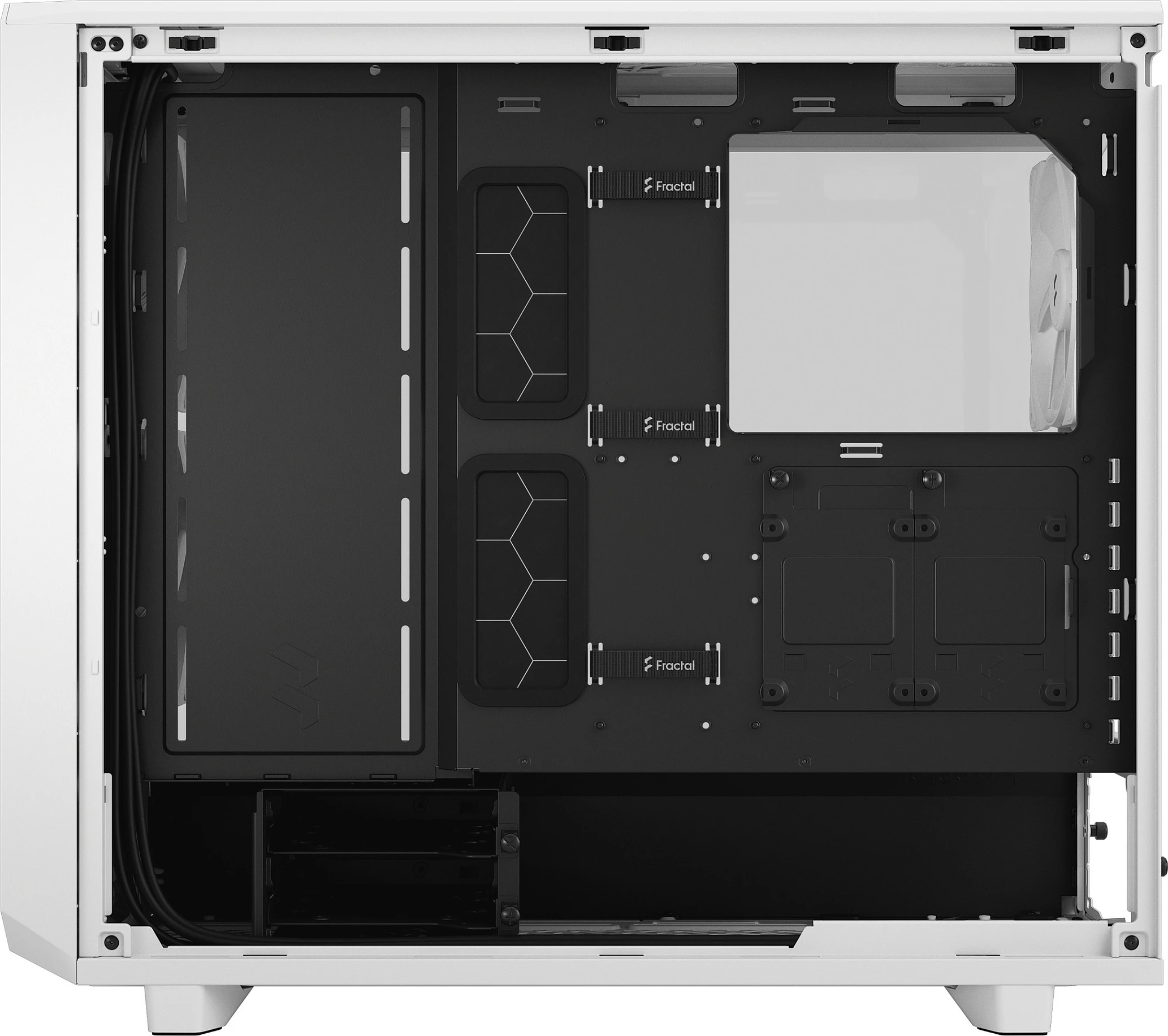 Kasë Fractal Design Meshify 2 Lite, Midi Tower ATX/EATX, Tempered Glass, e bardhë