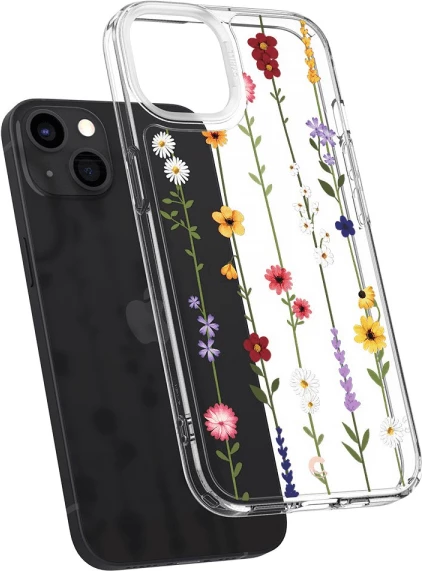 Mbështjellës ONASI Clear Case Garden për iPhone 15 Plus, 1.8mm, silikon, transparent