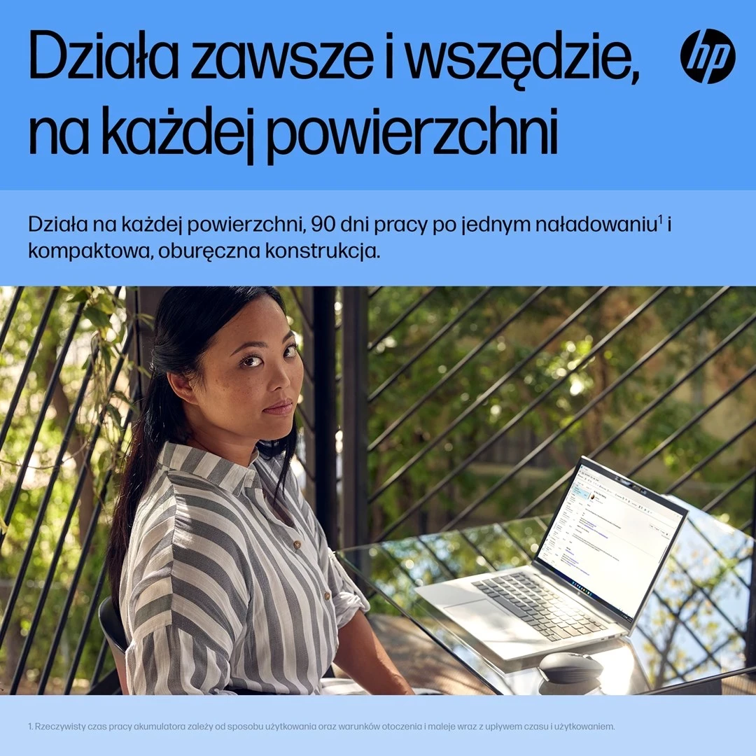 Maus HP 710 i rikarikueshëm, i qetë, i zi