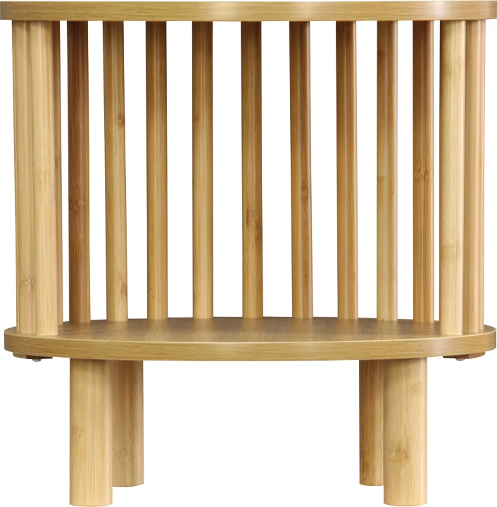 Tavolinë anësore Nodial MDF/Bamboo ngjyrë natyrale D40x40cm