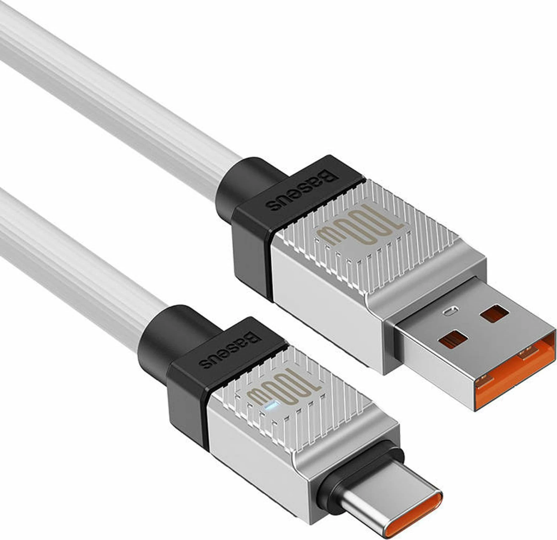 Kablë Baseus CAKW000702 USB-A në USB-C 2 m 100 W, e bardhë