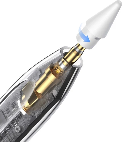 Stylus Baseus Smooth Writing 2 Overseas Edition për iPad, majë e zëvendësueshme, LED, i bardhë