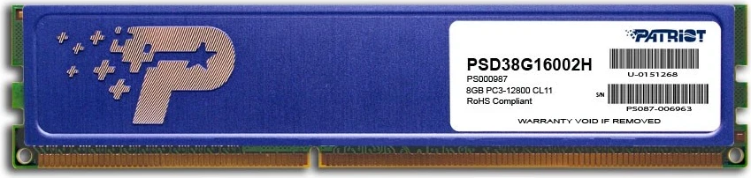 RAM Memorje Patriot Memory DDR3 8GB PC3-12800 (1600MHz)