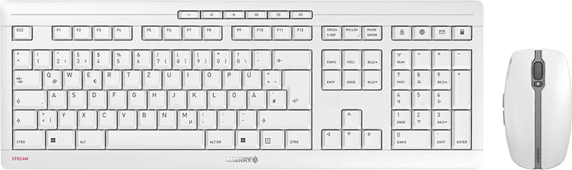 Set tastierë dhe maus, Cherry, JD-8500DE-0, shtrirje GER (QWERTZ), port USB Type-C për ngarkim, gri e hapur