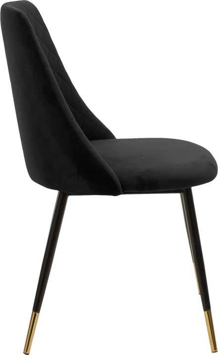 Karrige Giselle kadife e zezë, këmbë e zezë-ari