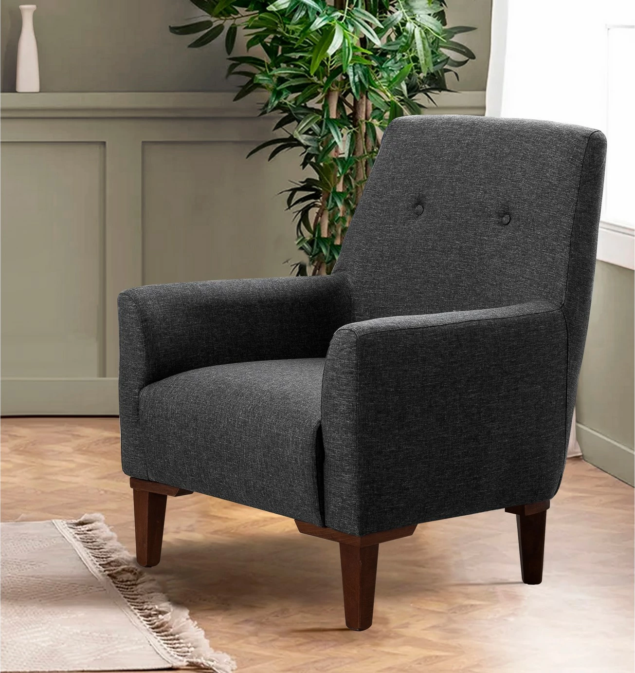 Set divani Atelier del Sofa, Vina, antracit, dru arre