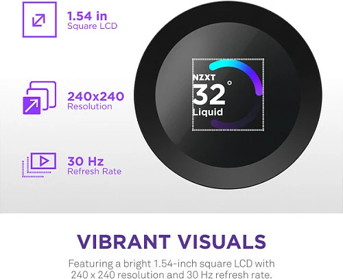 Ftohës uji AIO NZXT Kraken Plus V2 360mm RGB LCD RL-KR360-B2, i zi