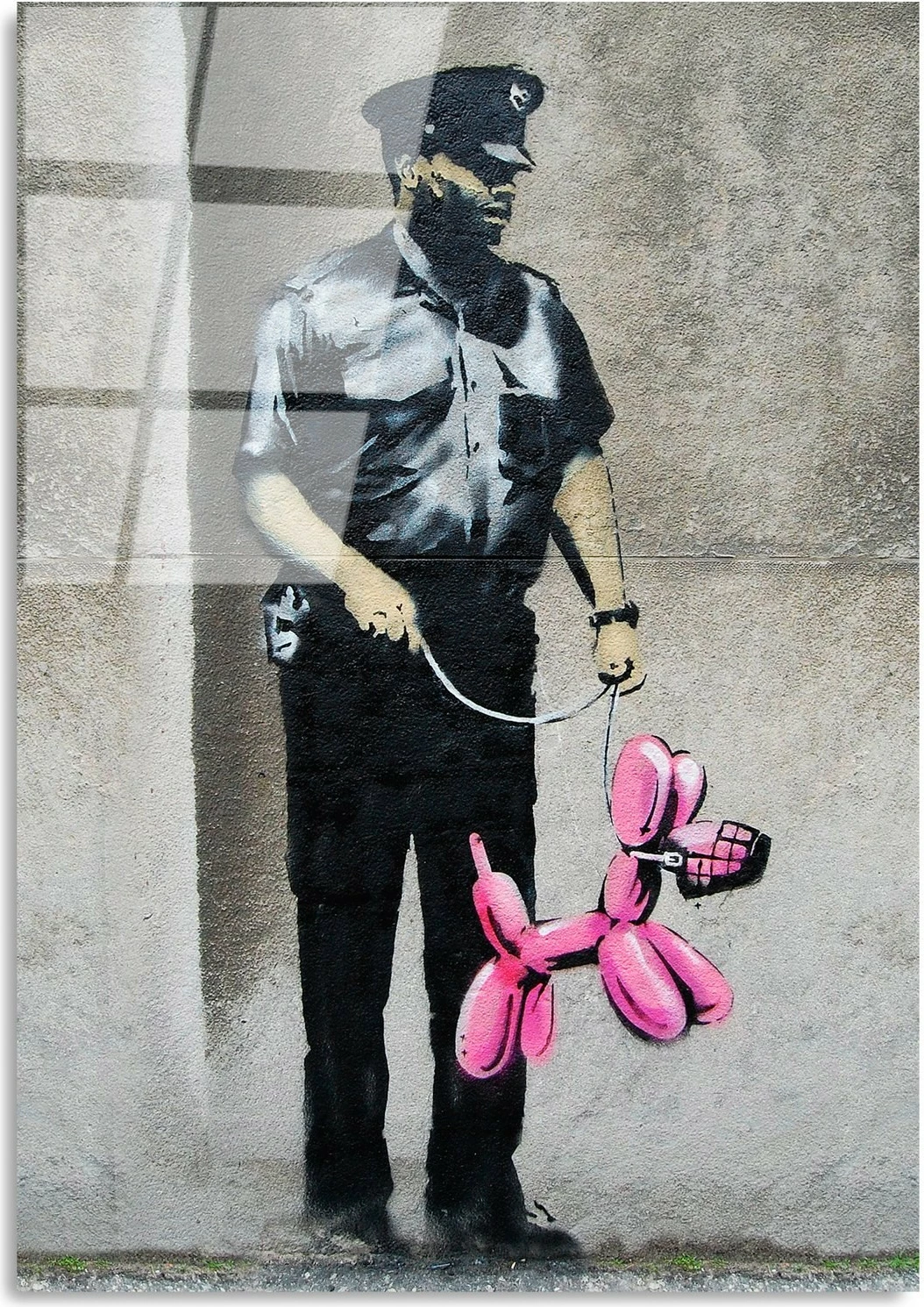 Pikturë dekorative xhami e temperuar, Banksy, UV-506, 45x65cm