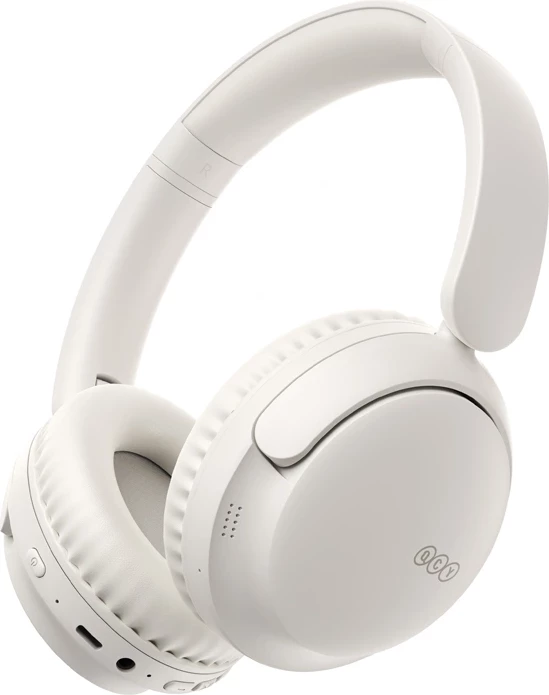 Kufje QCY H2S Lite, Bluetooth 6.0, bateri deri 60h, Hi-Res Audio, USB-C, të bardha