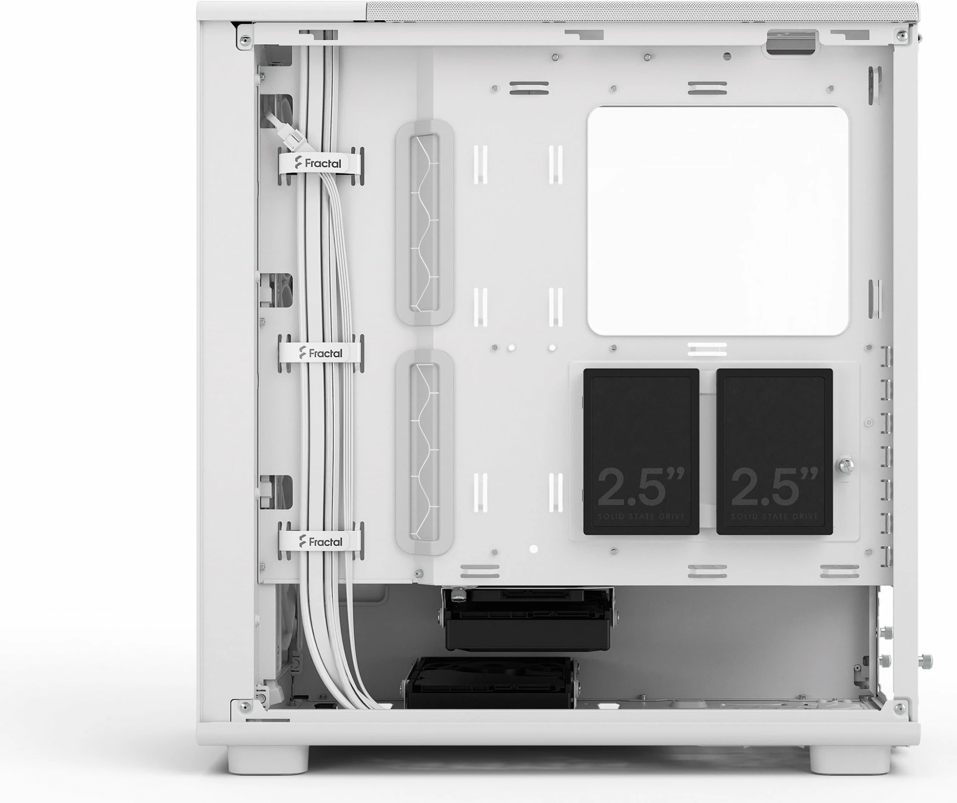 Kasë Fractal Design Epoch TG Clear Tint (FD-C-EPO1A-03), Midi Tower ATX/mATX/Mini-ITX, 3x Momentum 12 fans, e bardhë