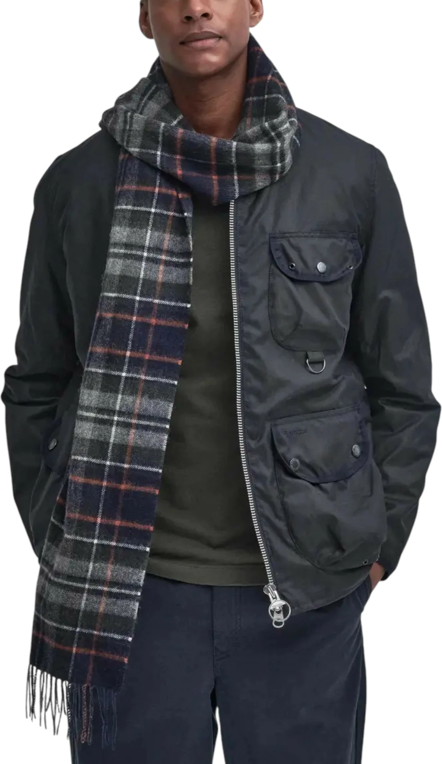 Shall për meshkuj Barbour New Check Tartan USC0137, blu e errët