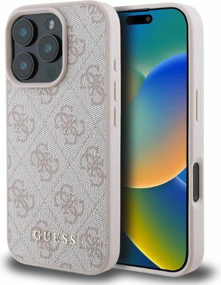 Mbështjellës Guess 4G Classic për iPhone 16 Pro, Rozë
