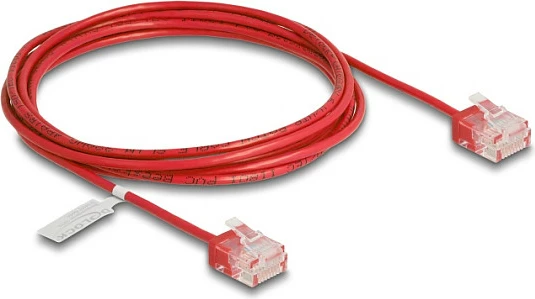 Kabllo rrjeti DeLOCK RJ45 Cat6 UTP Ultra Slim 2 m, e kuqe