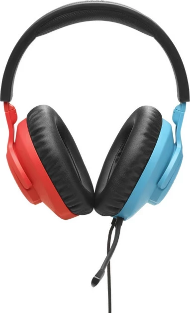 Kufje me mikrofon JBL Quantum 100, me kabllo, për Nintendo Switch, kuqe/kaltër