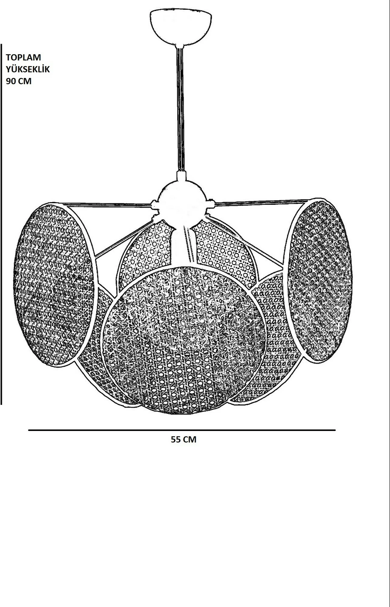 Llambë tavani Opviq, ratan, 8706-3
