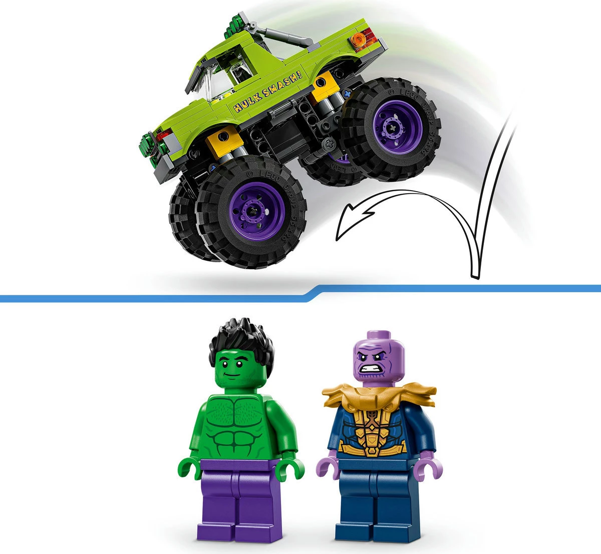 Set ndërtimi LEGO Marvel: Kamioni i Hulkut kundër Thanos – 76312