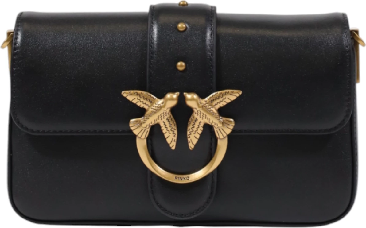 Çantë shpatulle Pinko Love One Mini Slouchy FL 104340 A0QO, e zezë