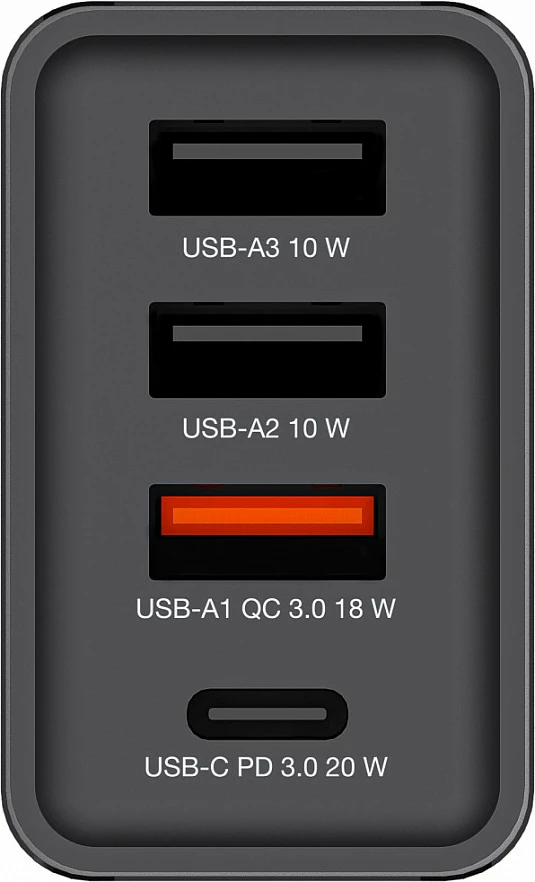Karikues muri Verbatim 49700, 30W, USB-C PD 20W + 3x USB-A, prizë EU, i zi