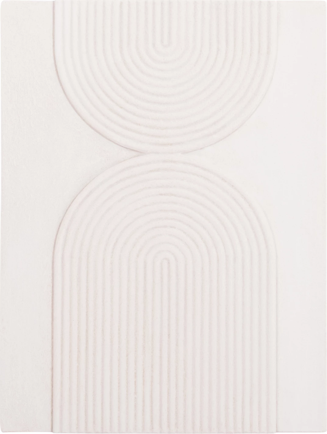 Panel dekorativ për mur, seri Santorini, FH4523, MDF, ngjyrë e bardhë, 60x4x80 cm