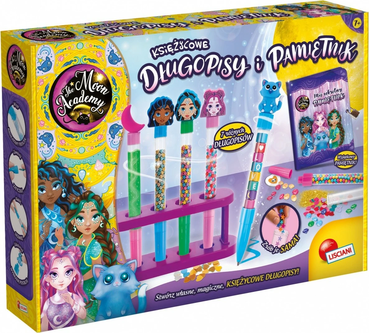 Set kreativ art & craft, Lisciani The Moon Academy, 304-PL107551, ditar + krijim stilolapsash për fëmijë 7+, set