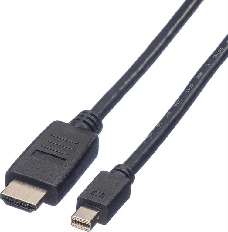 Kabllo VALUE Mini DisplayPort në HDMI MINIDP-HDTV3M, 3 m, 1920x1200, e zezë