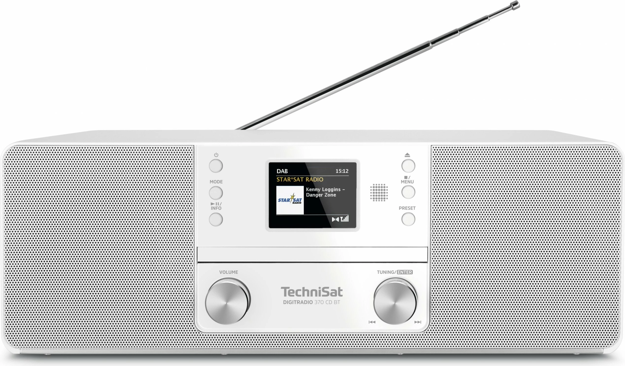 Radio TechniSat DigitRadio 370 CD BT, DAB+, Bluetooth, bardhë