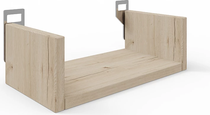 Raft muri Derva, ngjyrë lisi, 30x15x10cm