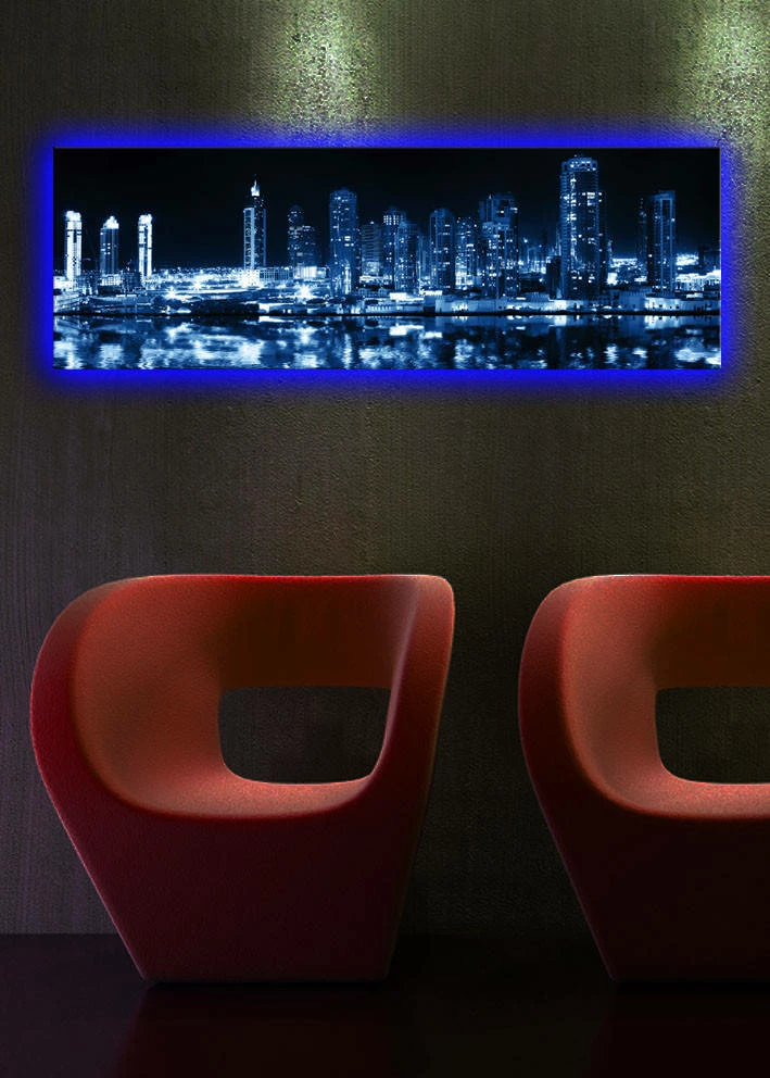 Pikturë dekorative me LED, shumëngjyrëshe, 30x90cm, 3090DACT-6