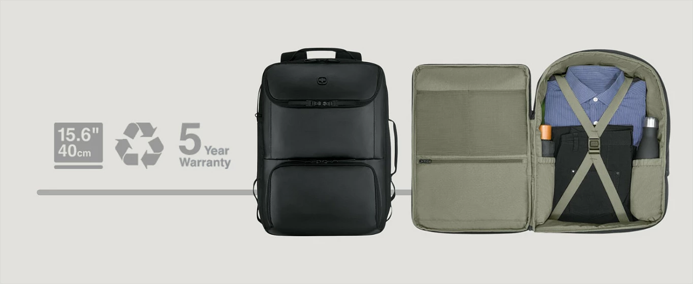 Çantë shpine për laptop Wenger UrbanOne Travel, 15.6", 33L, e zezë
